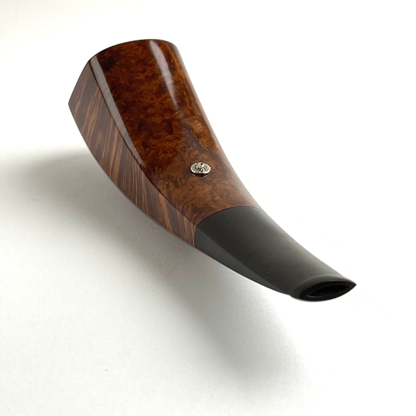 Horn Pipe smooth briar with silver logo