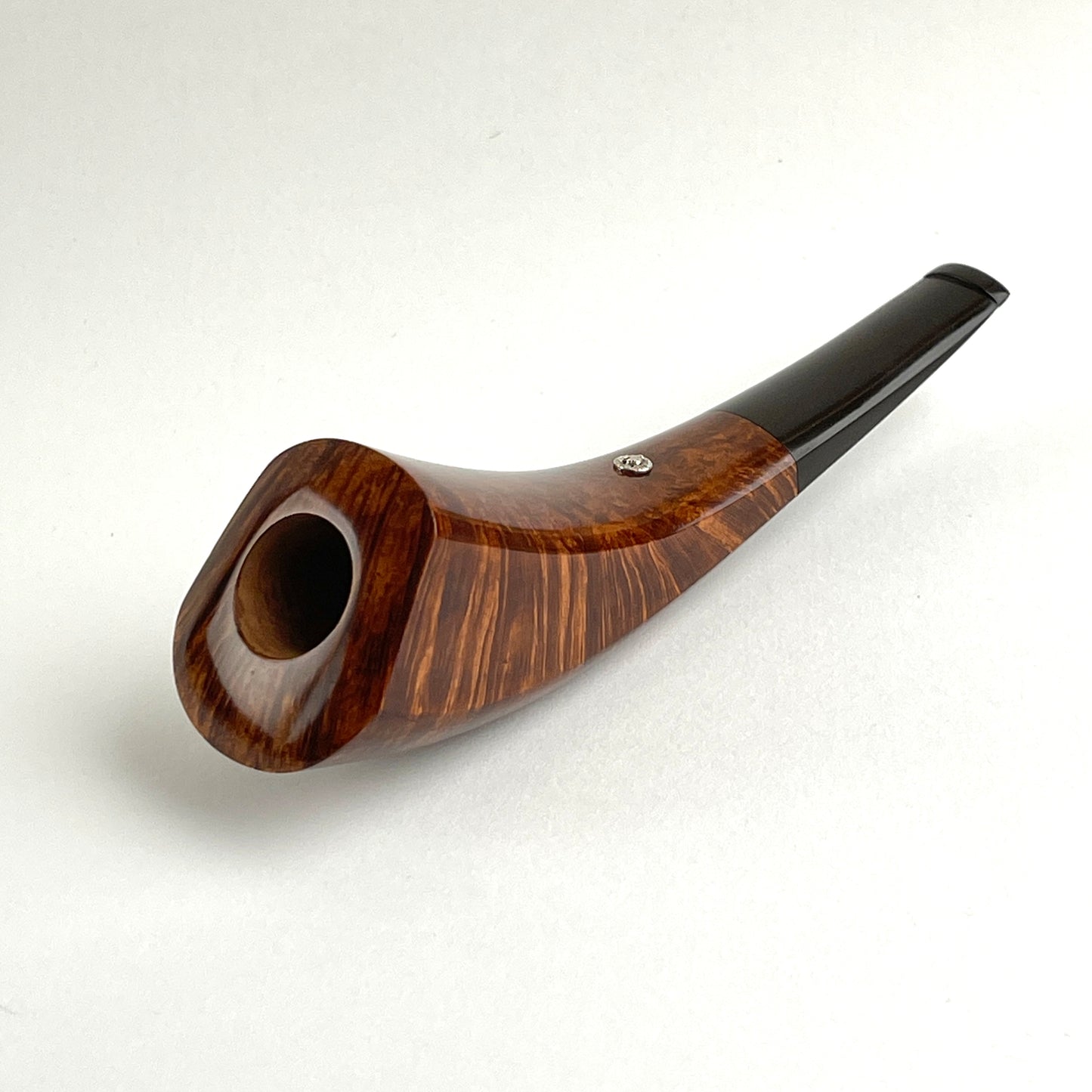 Horn Pipe smooth briar with silver logo