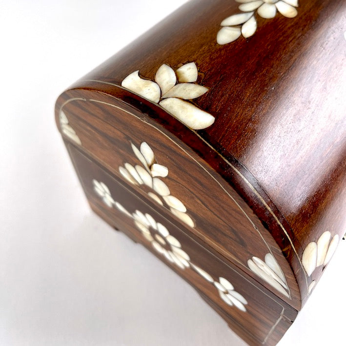 Mother of Pearl inlaid wooden box Small